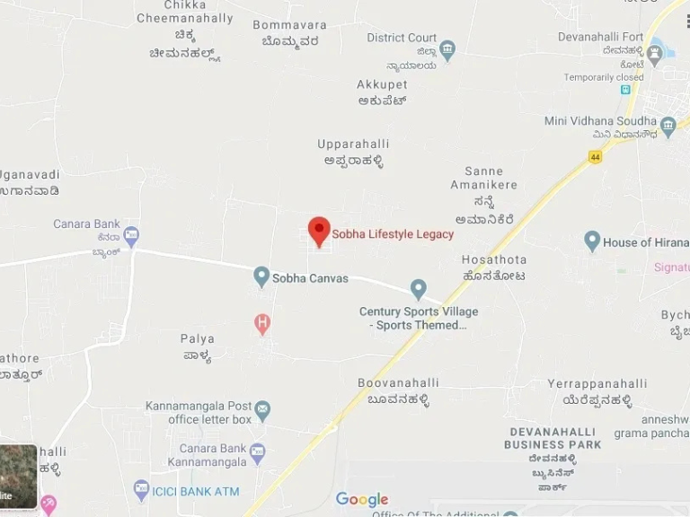 Sobha Lifestyle Legacy location-map